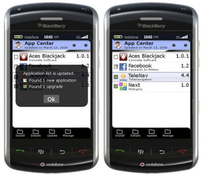 Blackberry on Blackberry Ye Uygulama Merkezi