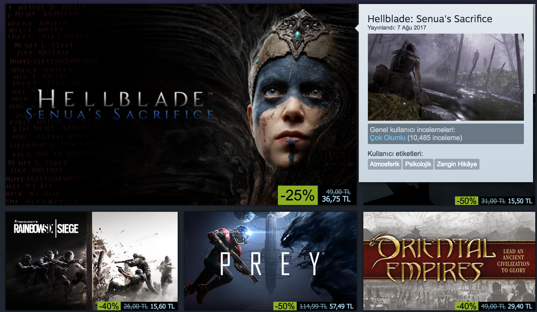 Steam kış indirimleri