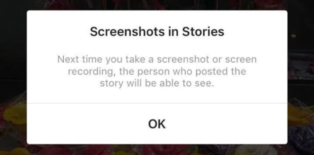 Instagram ekran görüntüsü uyarısı güncellemesi
