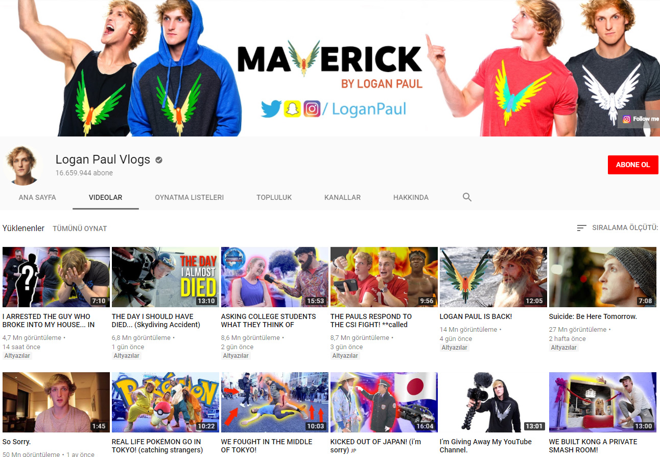 YouTube Logan Paul