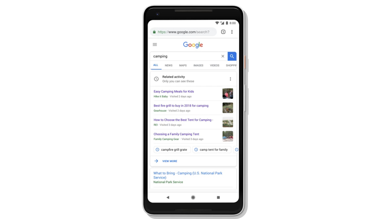 Google Arama geçmişi