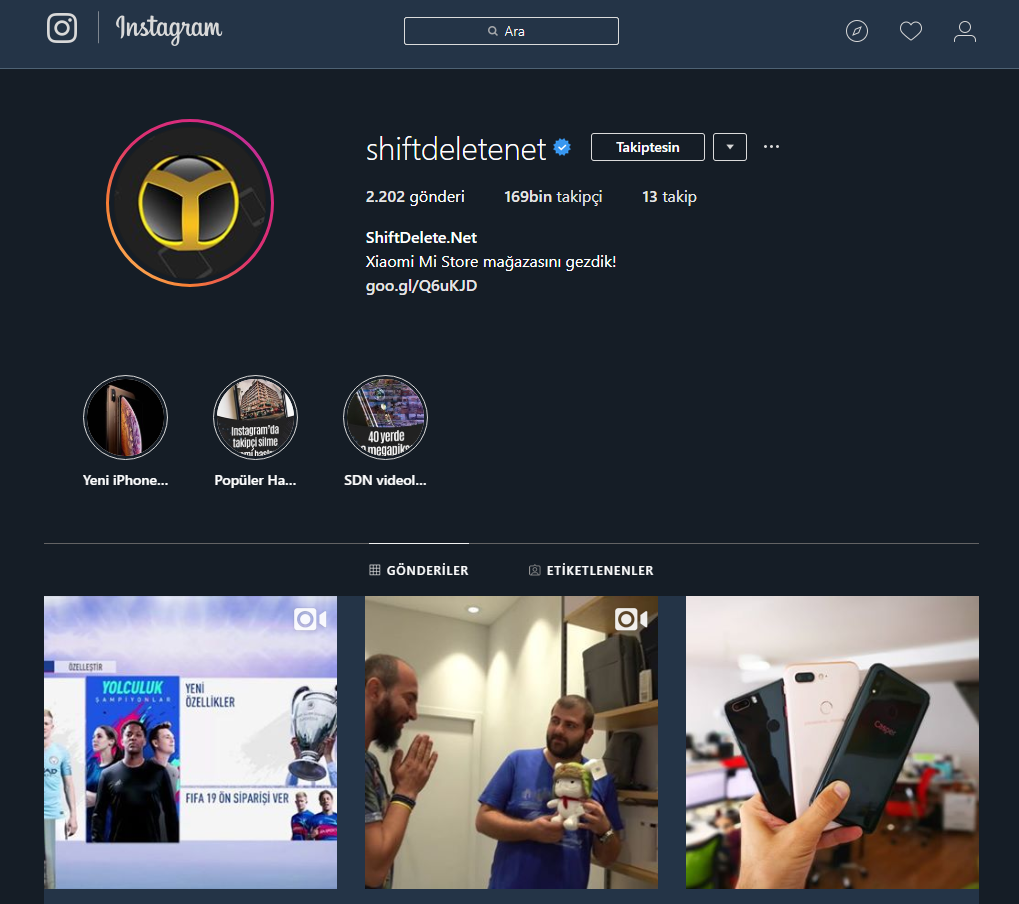 instagram karanlık mod 2