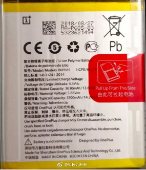 OnePlus 6T batarya