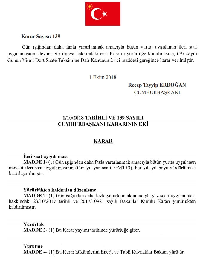 Yaz Saati Uygulaması
