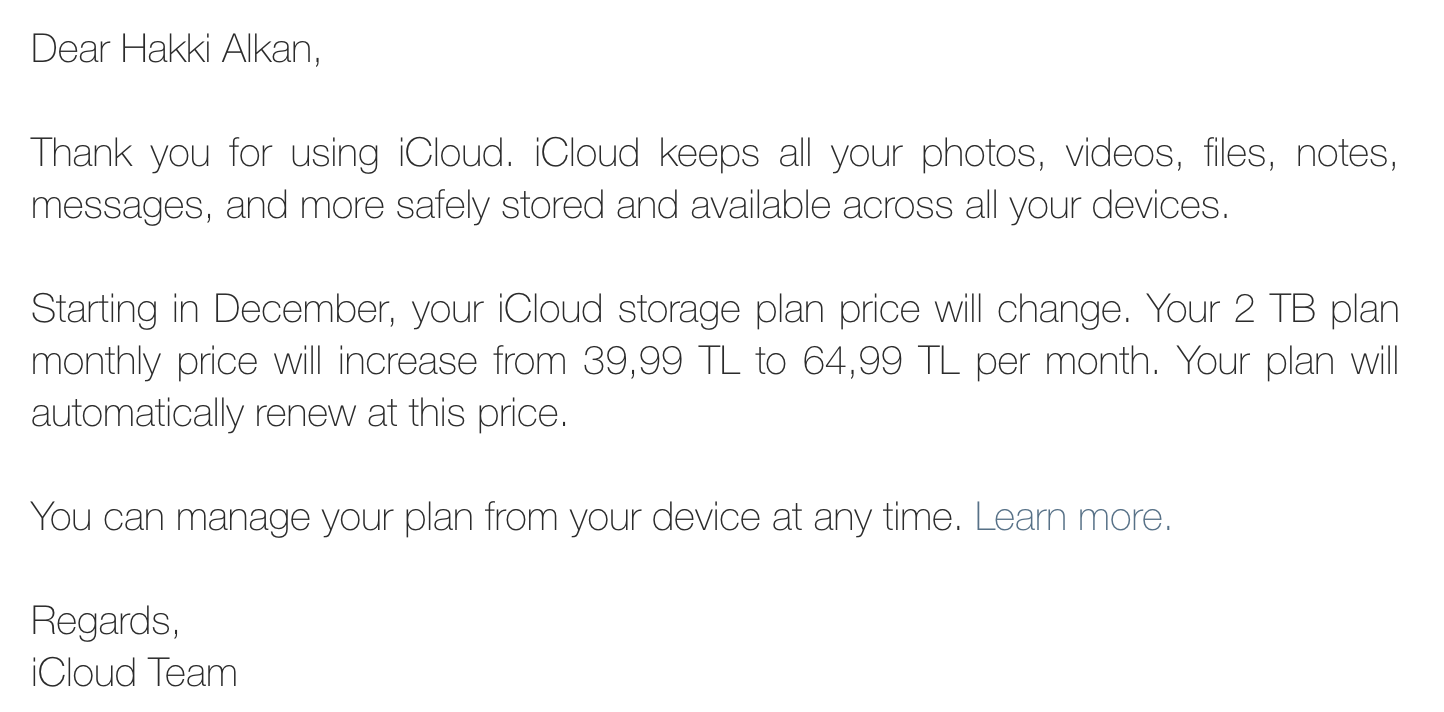 apple icloud zam