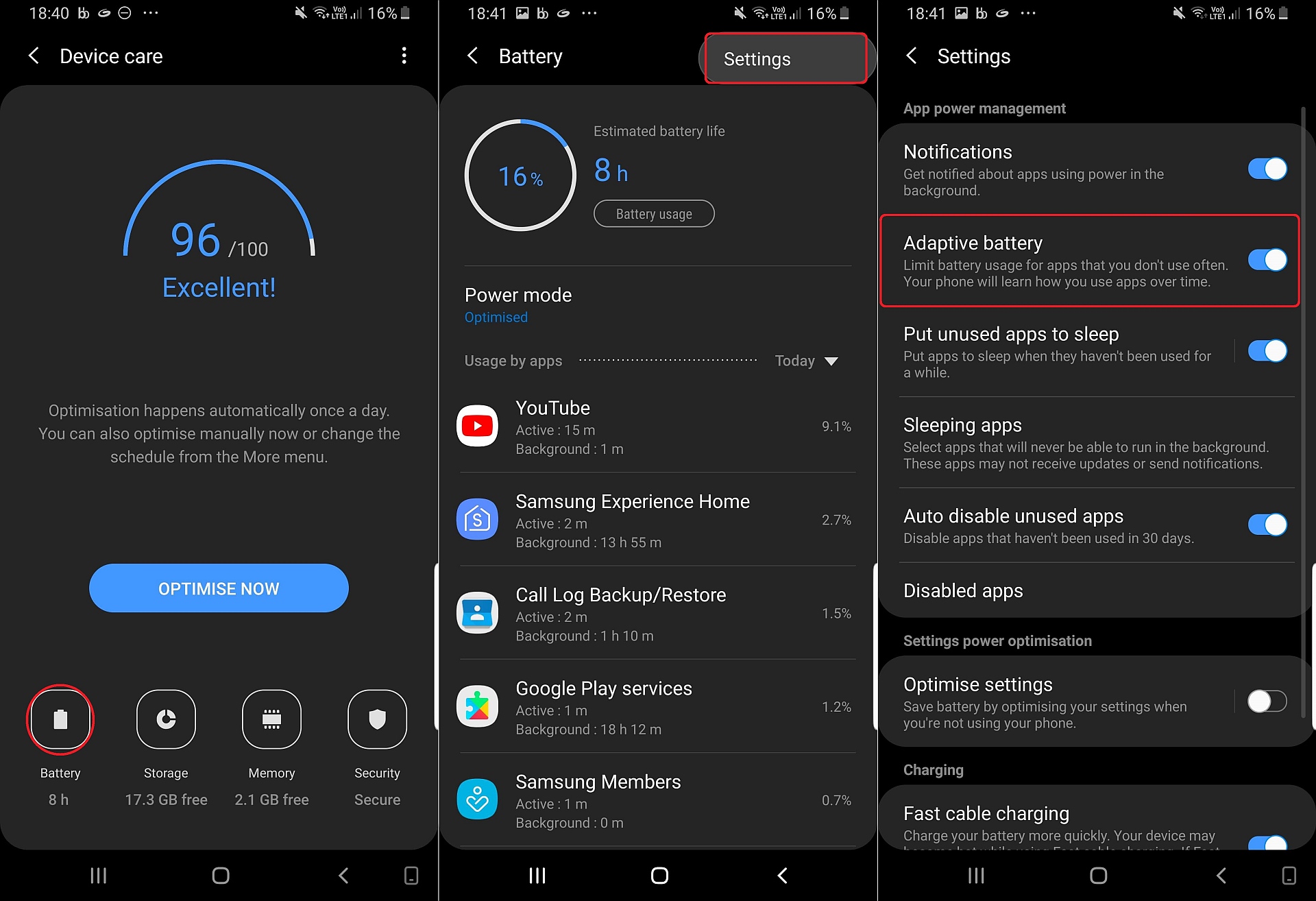 Samsung One UI Android Pie