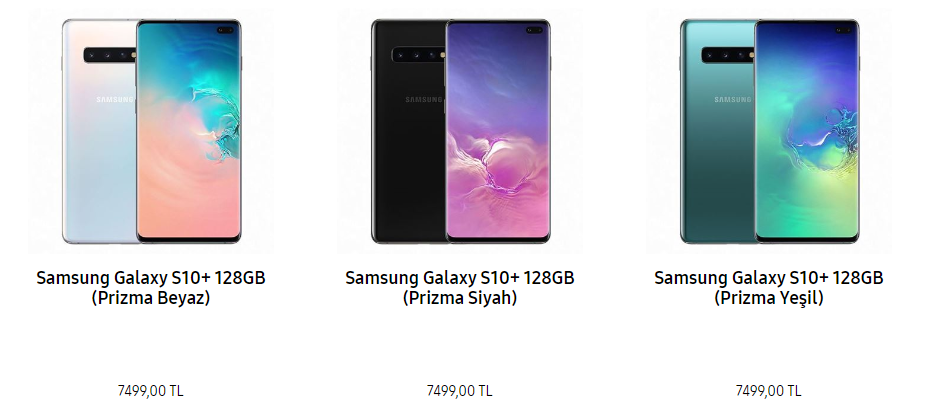 Galaxy S10 Plus fiyatları