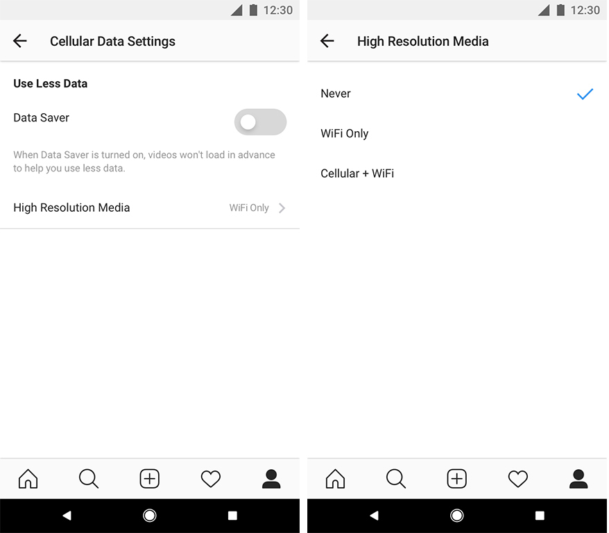 instagram mobil veri
