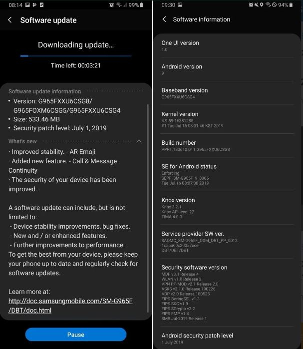Galaxy S9 ve S9 Plus güvenlik güncellemesi yayınlandı