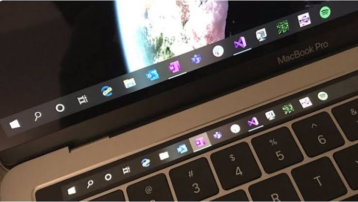 MacBook Pro Touch Bar Windows 10