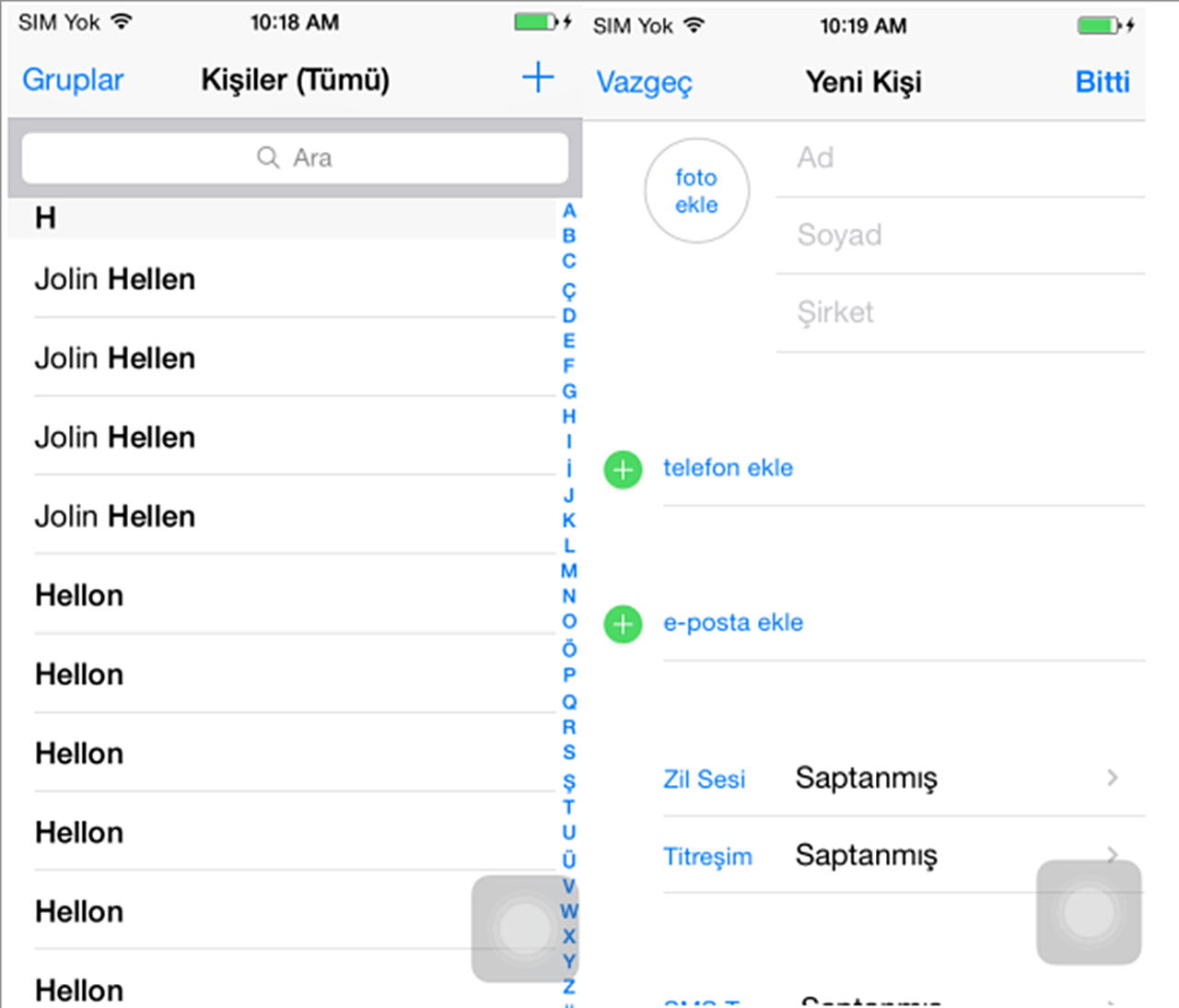 ios rehberi