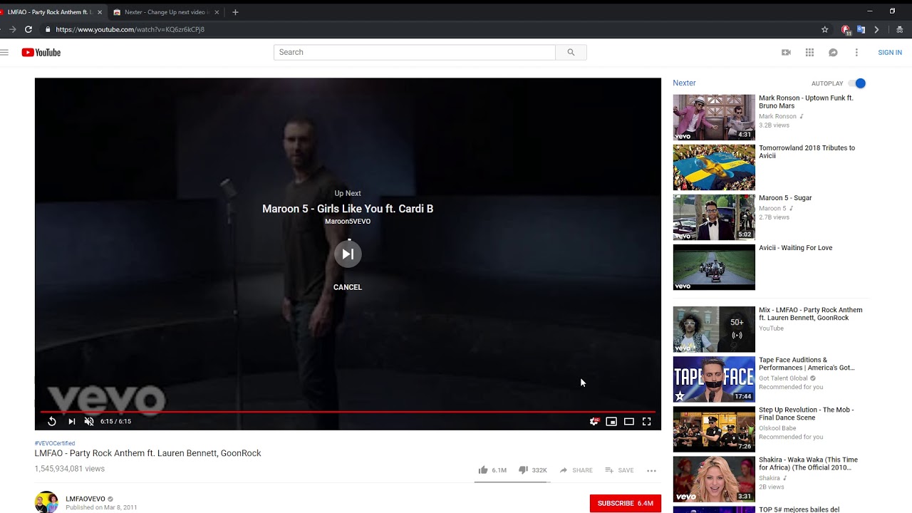 youtube sıradaki video