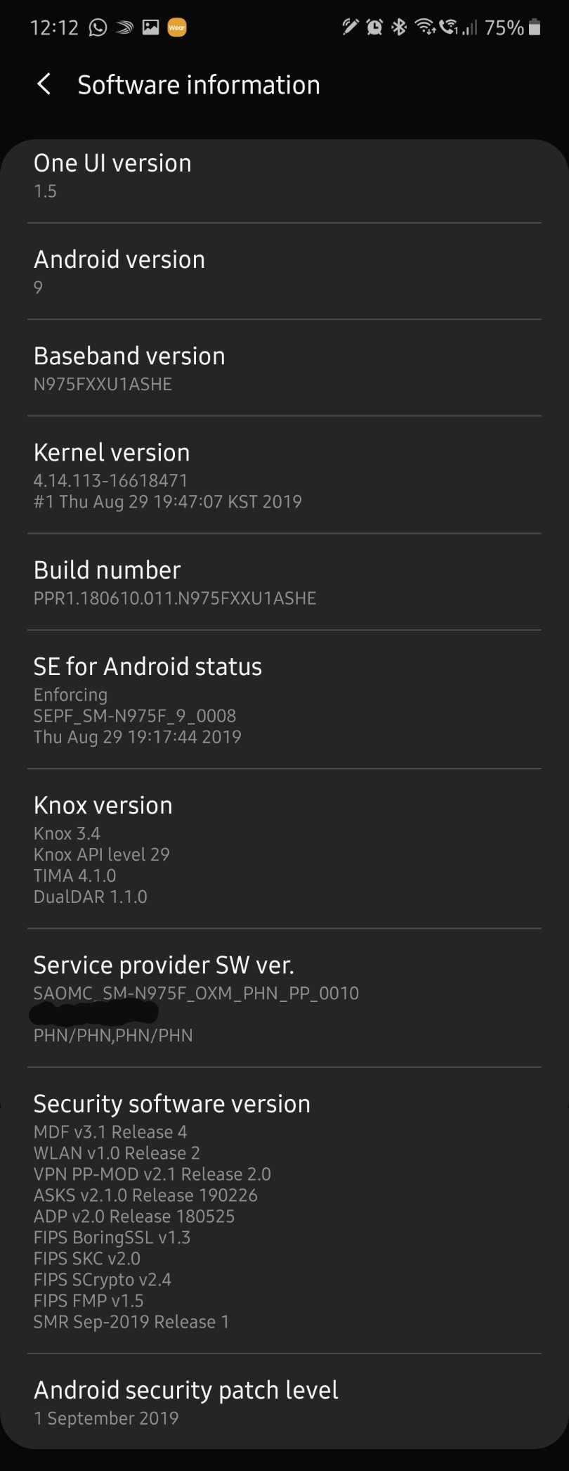 Galaxy Note 10 Plus güvenlik güncellemesi