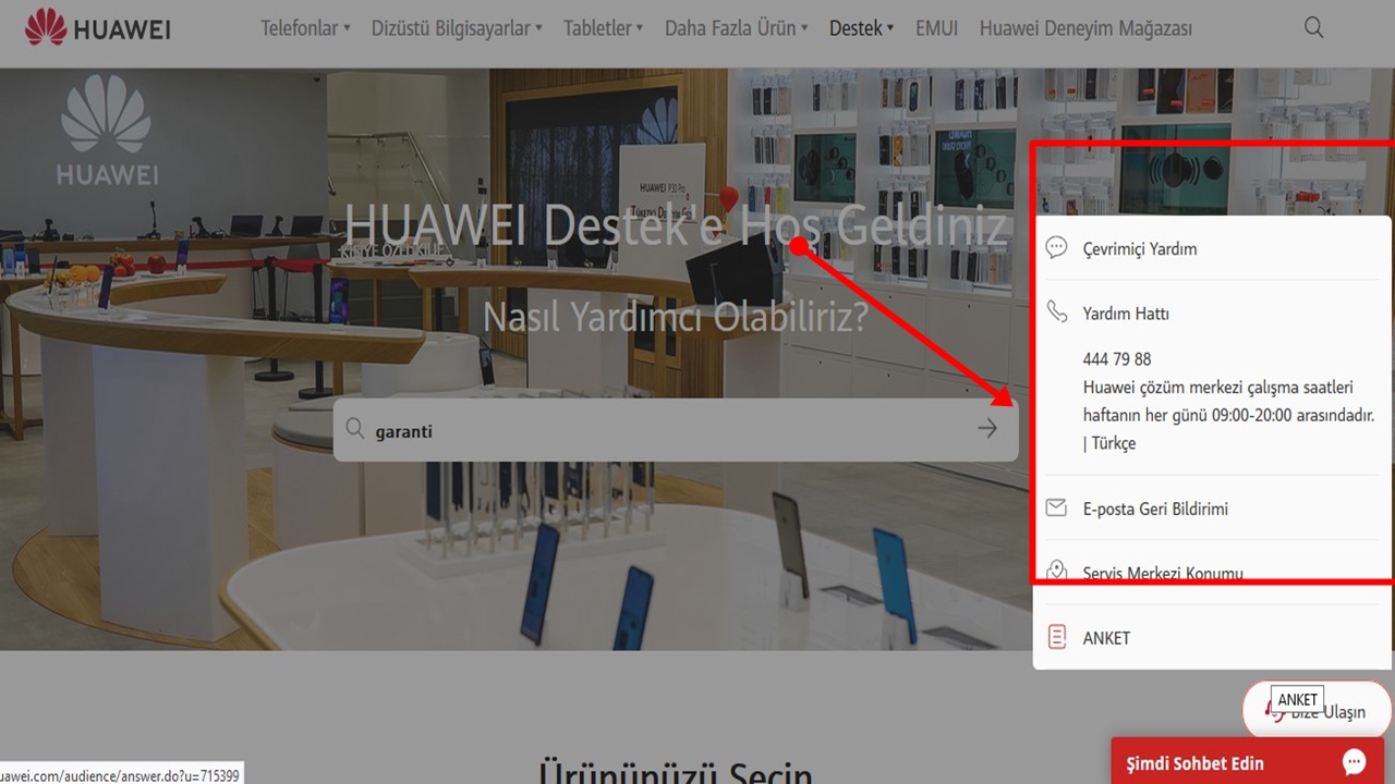 Huawei Türkiye garantisi
