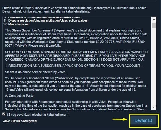 steam hesap oluşturma adımları