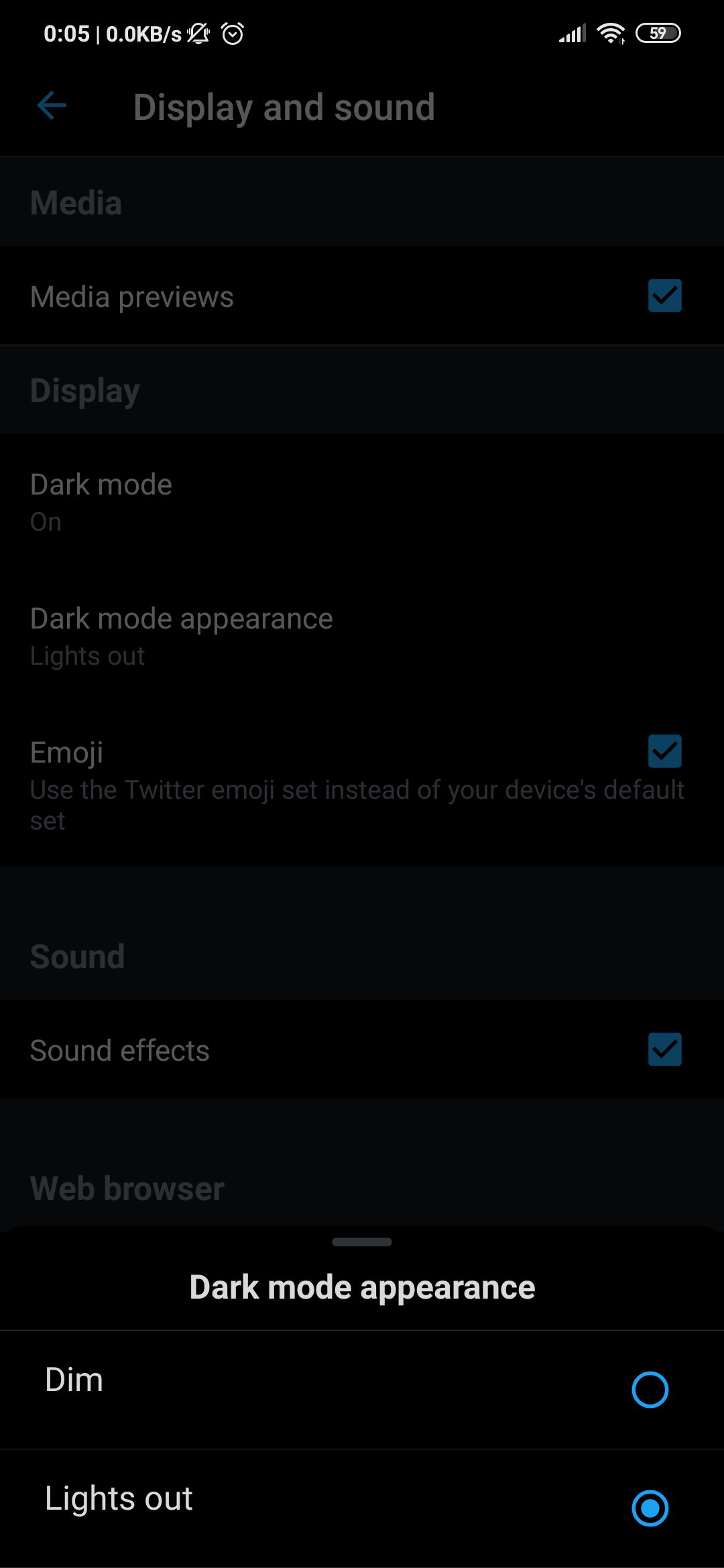 Android Twitter Out modu
