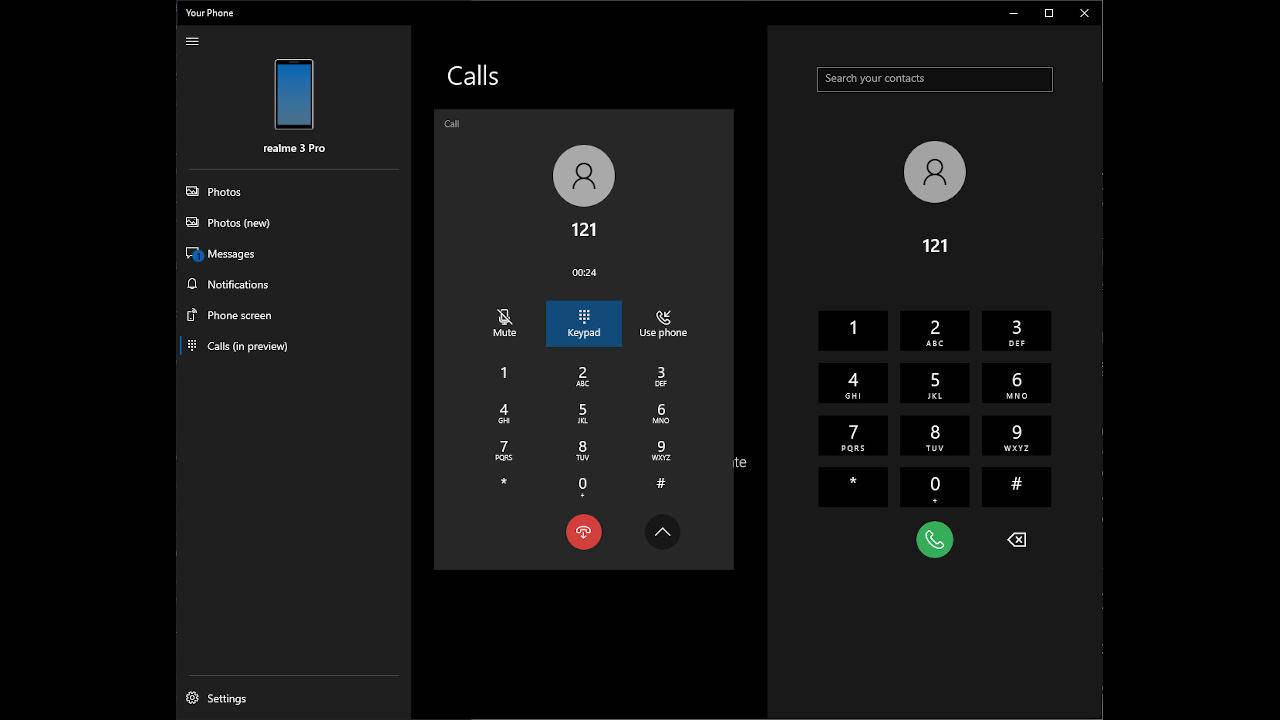 Windows 10 your phone android uygulaması