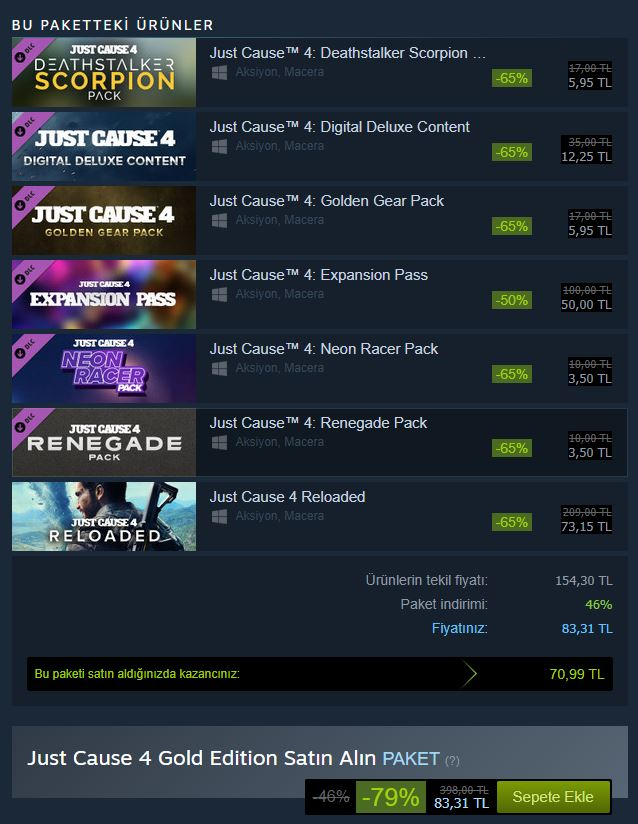 Just Cause 4 indirim