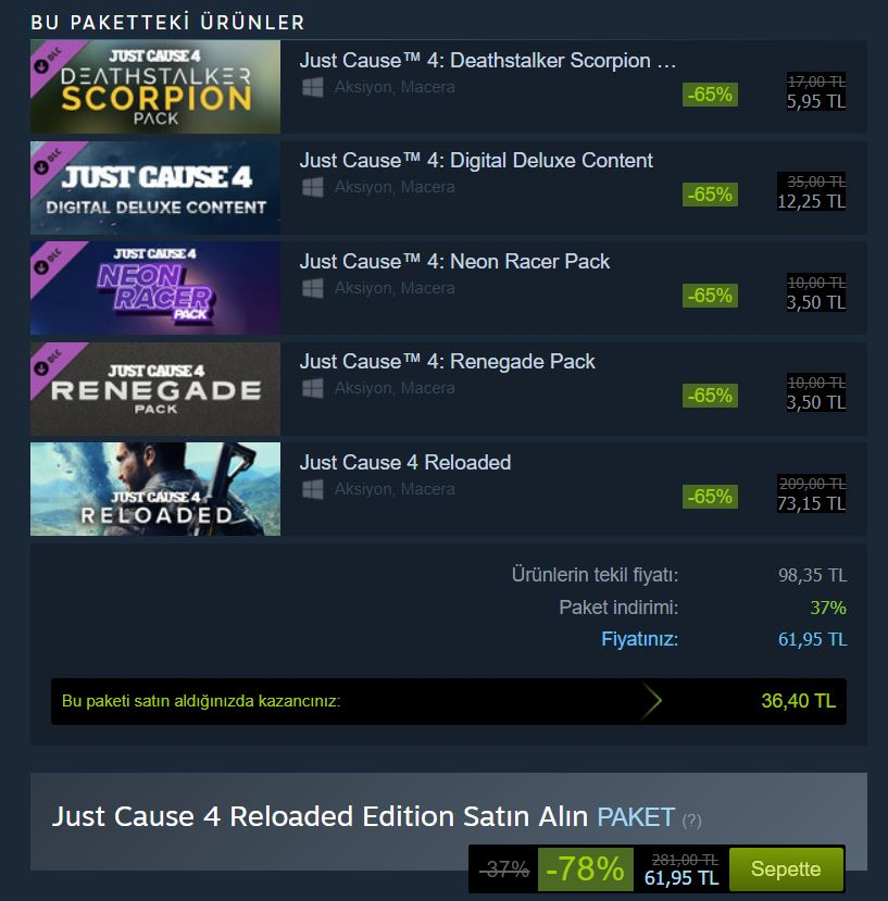 Just Cause 4 indirim