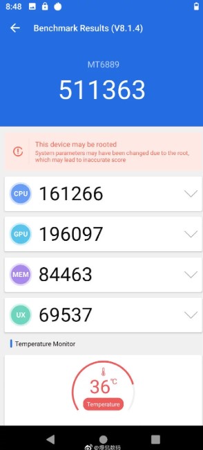 MediaTek Dimensity 1000 5G AnTuTu testi