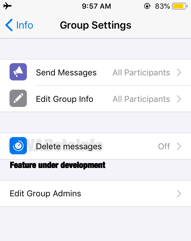 WhatsApp mesajları silme