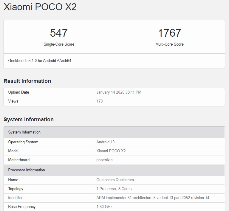 Xiaomi Pocophone F2 POCO X2