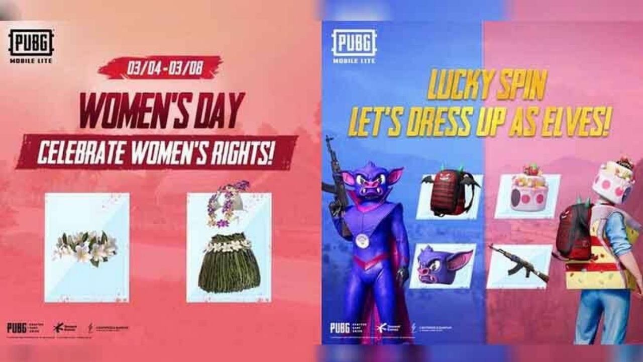 PUBG Mobile lite kadınlar günü hediyesi