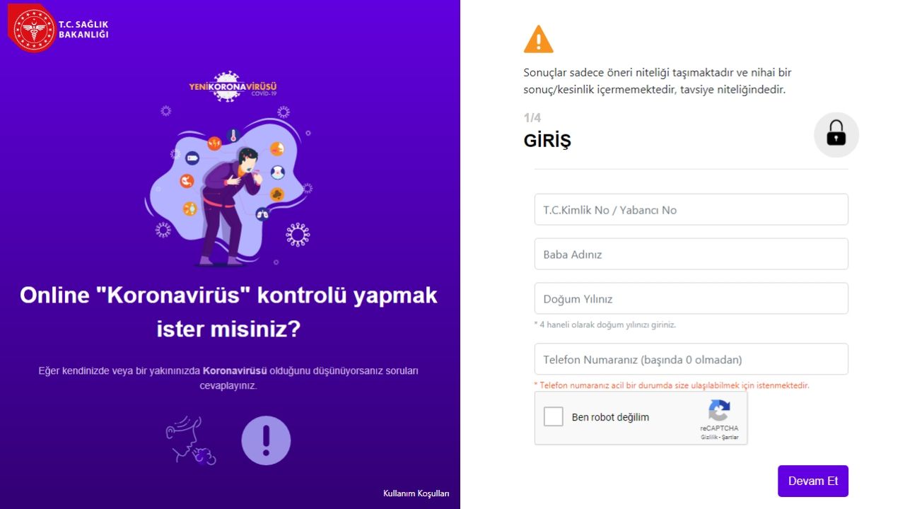 Sağlık Bakanlığından corona virüsü riski sorgulama sitesi! - ShiftDelete.Net (1)