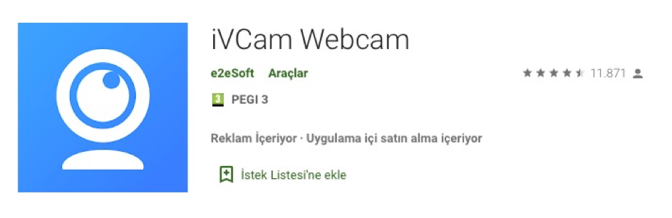 Telefonu webcam yapmak