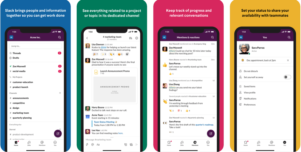 slack ios uygulaması