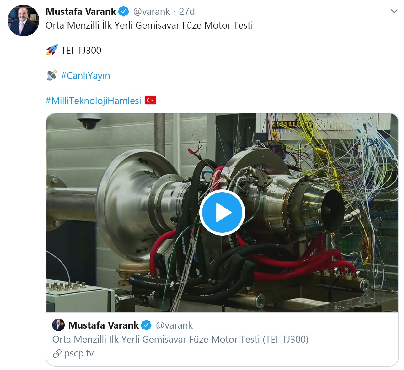 Orta menzilli yerli gemisavar füze motoru testi başarılı!