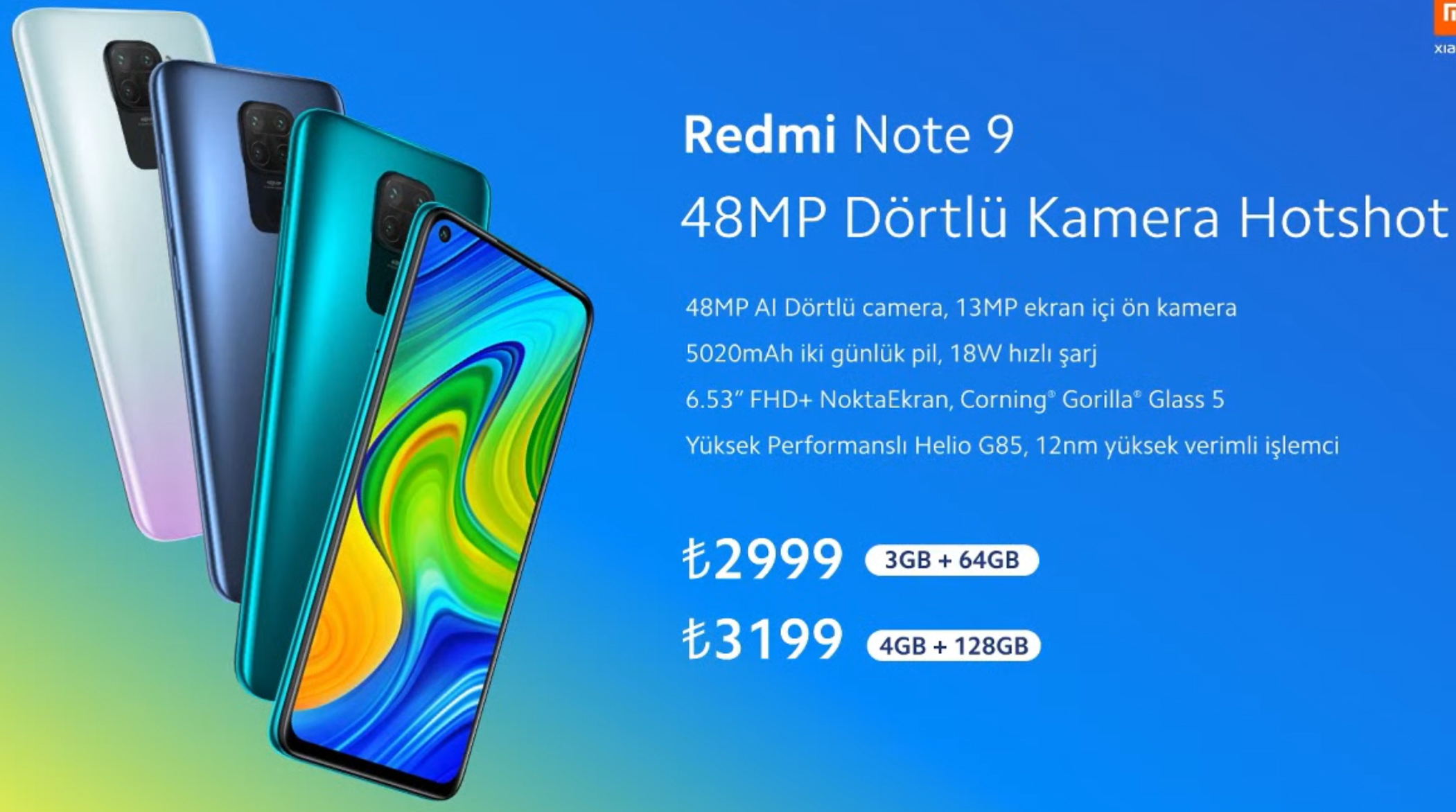 Redmi Note 9 Türkiye fiyatı - Redmi Note 9 fiyatı