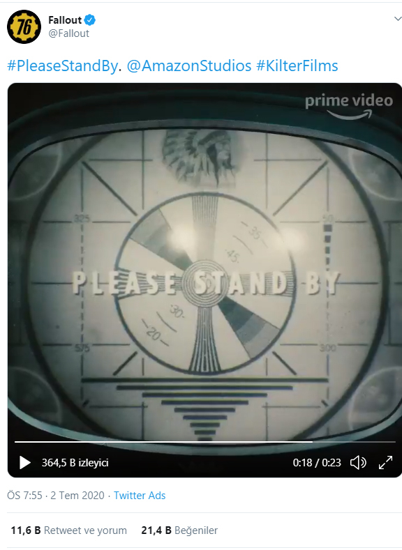 fallout dizisi, amazon prime, fallout