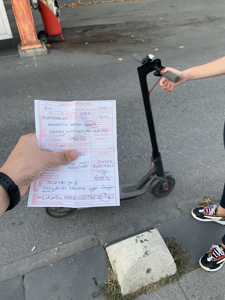 xiaomi elektrikli scooter trafik cezası