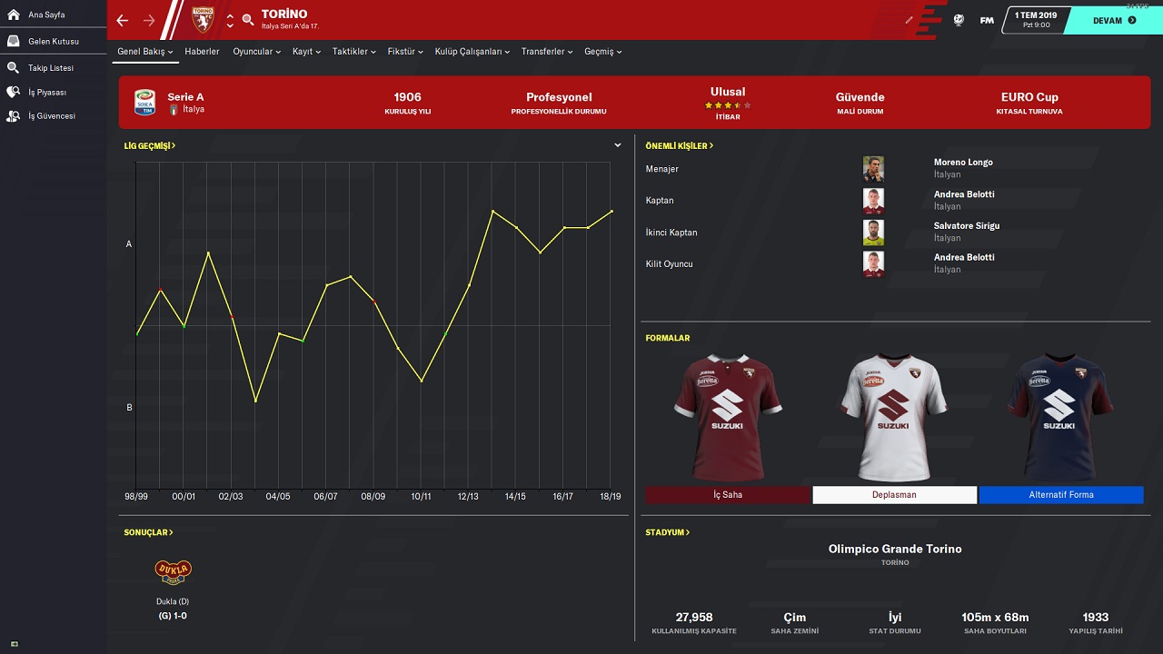 Football Manager 2020 kariyer