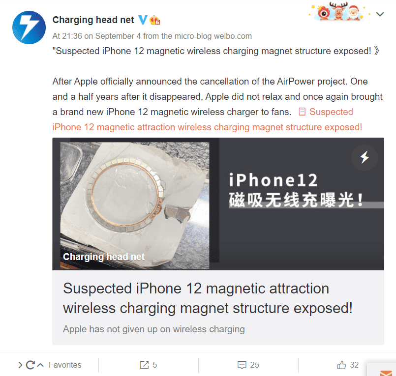iPhone 12 manyetik kablosuz şarj aleti