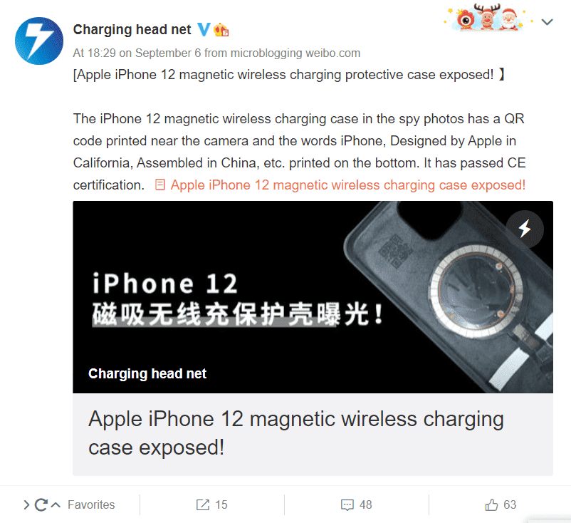 iPhone 12 manyetik kablosuz şarj aleti