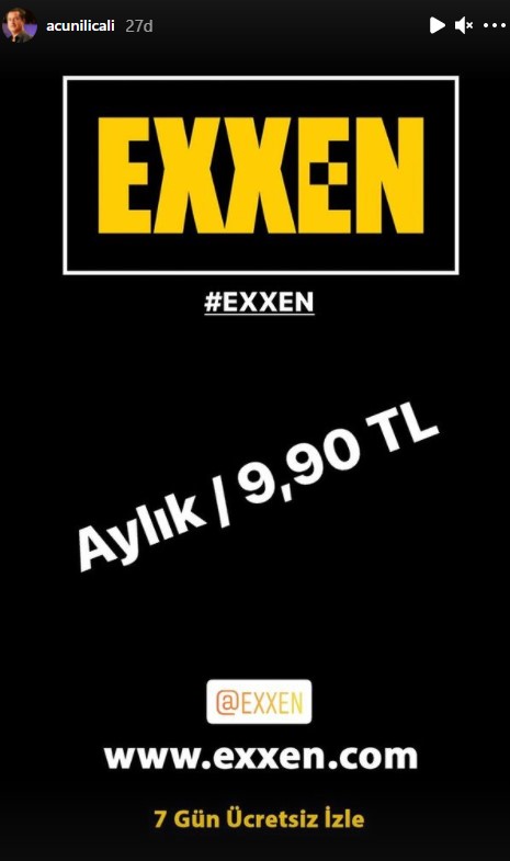 exxen üyelik fiyatı