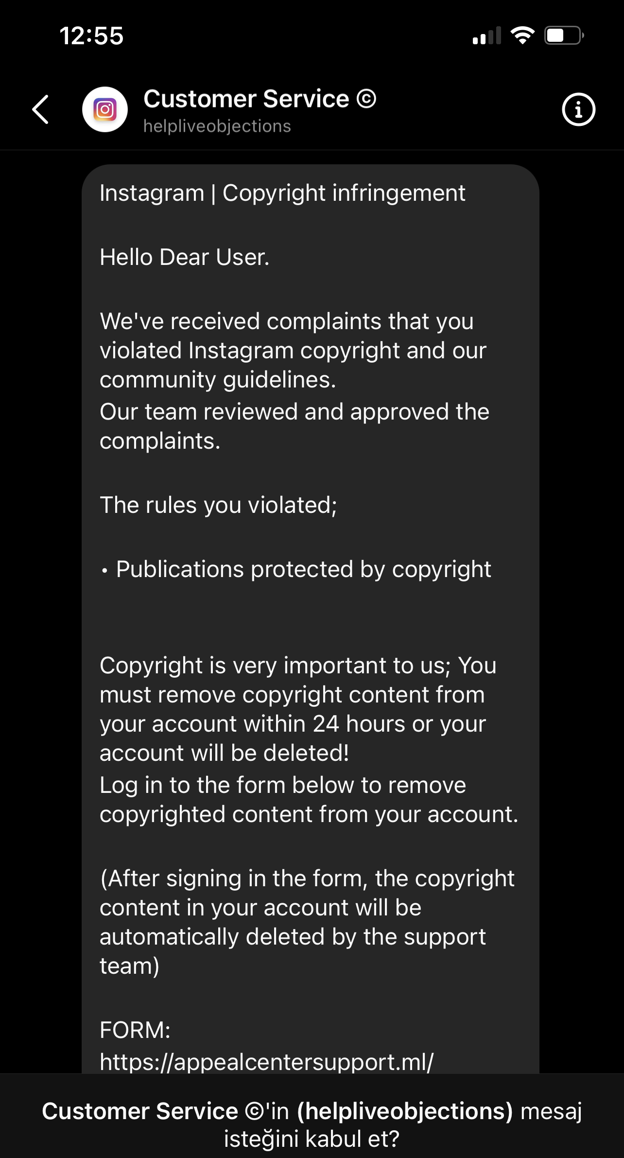 Instagram hesap çalma yöntemi