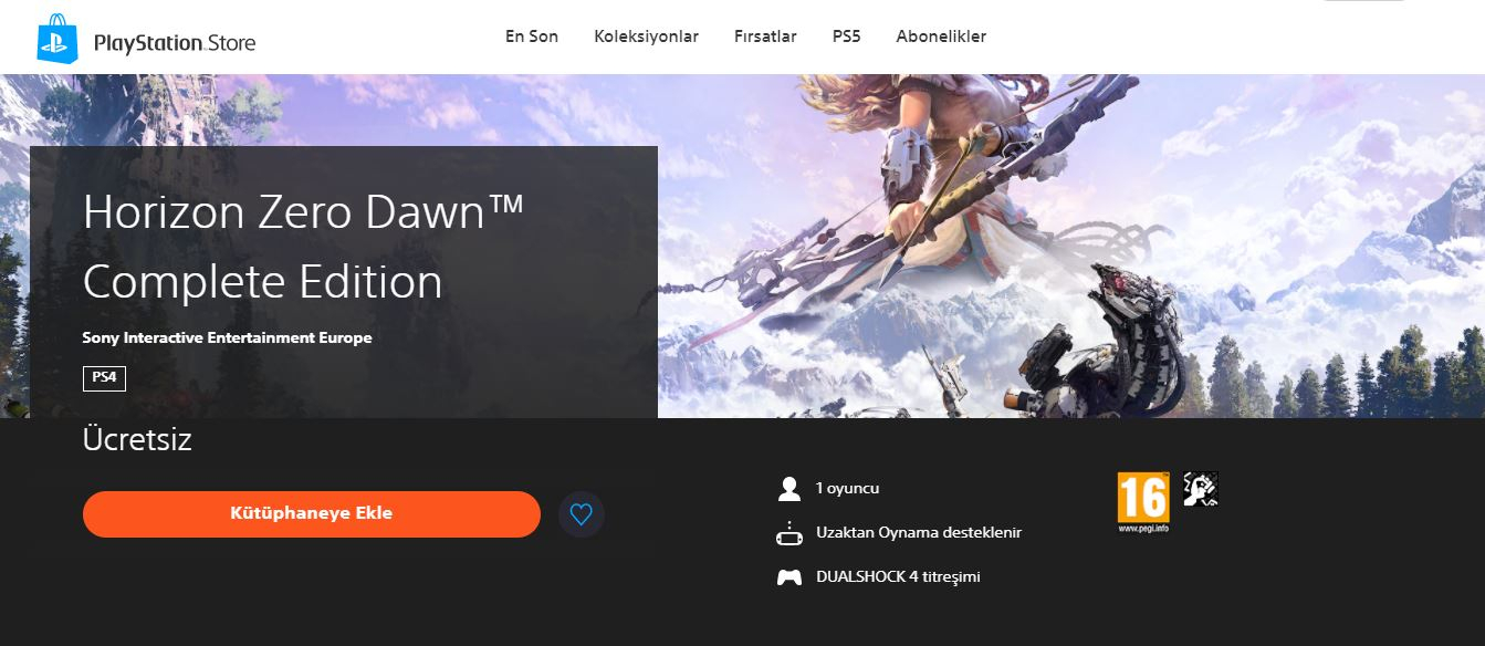 PlayStation oyuncularına Horizon: Zero Dawn müjdesi