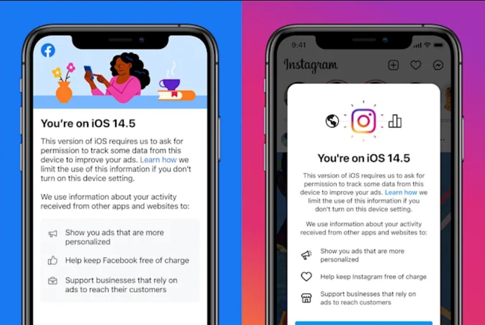 Instagram ve Facebook’tan iOS 14.5 uyarısı