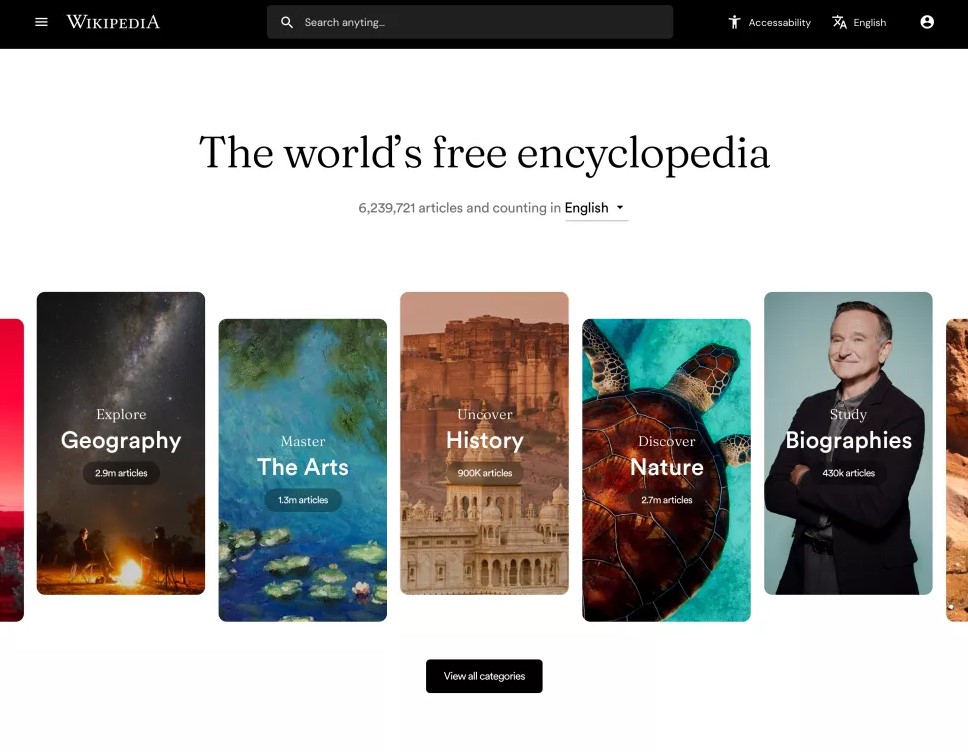 Kullanıcıları hayran bırakan Wikipedia konsept tasarımı